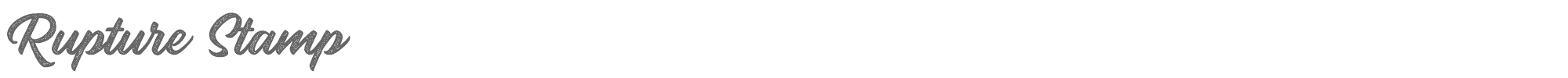 Sample characters Rupture Stamp Font